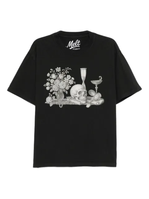 Melt graphic-print T-shirt Black MS5125