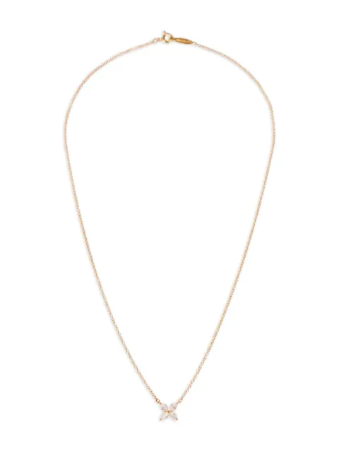 Tiffany & Co. Pre-Owned small Victoria diamond butterfly necklace Gold 148542
