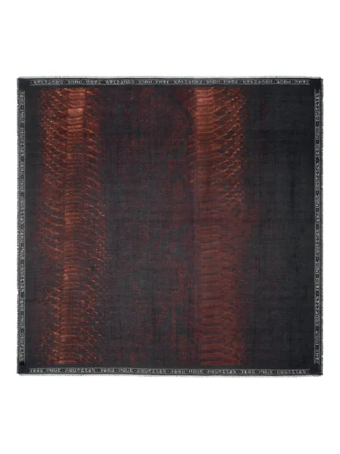 Jean Paul Gaultier python print logo scarf Black 2601UAC073W0776000