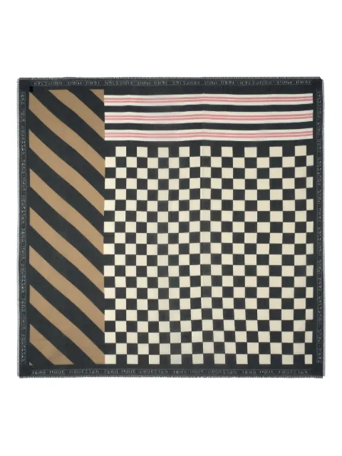 Jean Paul Gaultier patchwork cotton scarf Black 2601UAC073W07590