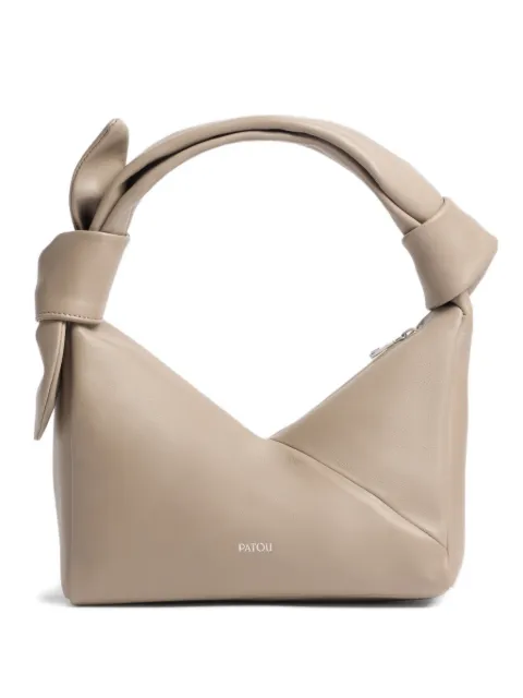 Patou Bonbonnette knot-detail shoulder bag Neutrals BA0295047967G