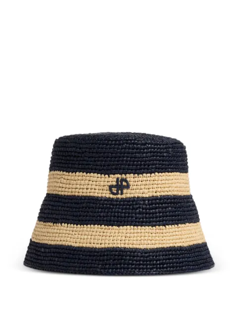 Patou striped logo-embroidered bucket hat Blue AC13502155970