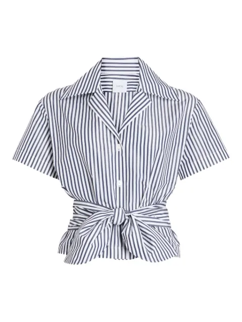 Patou striped knotted shirt White BL05802495970