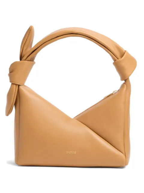 Patou Bonbonnette knot-detail shoulder bag Brown BA0295047125B