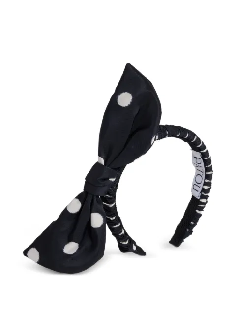 Patou polka dot-pattern bow-detail headband Black AC14302455963