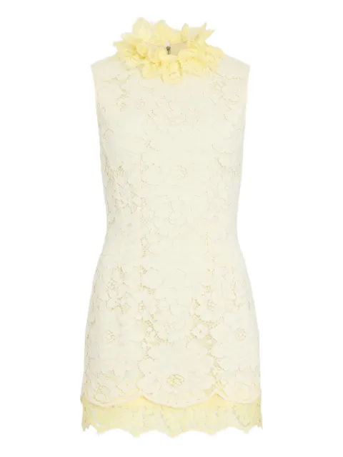 Patou lace ruffled mini dress Yellow DR2280247222Y