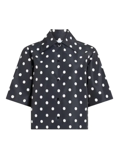 Patou polka dot short-sleeves shirt Black BL05902455963