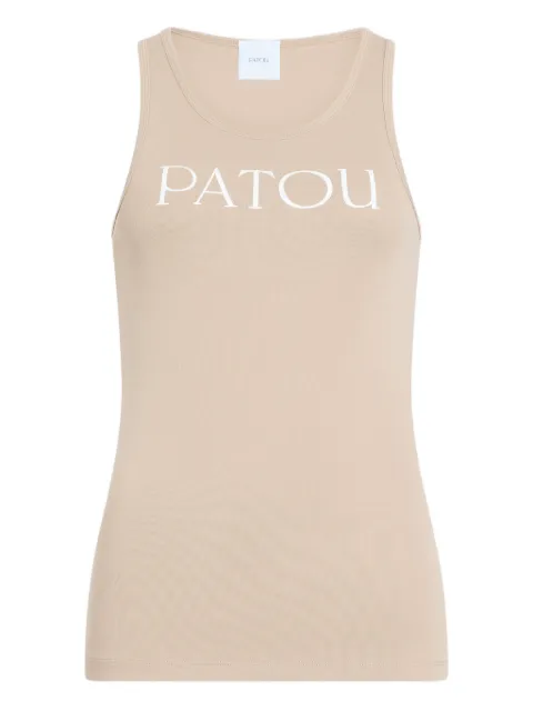 Patou logo-detail tank top Neutrals JE0159994125B