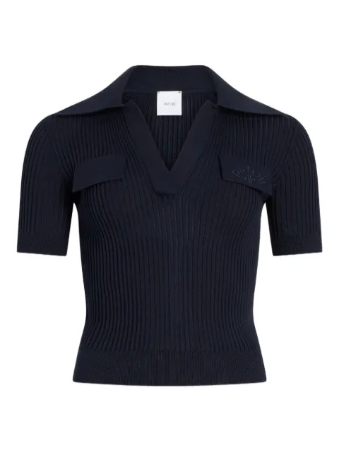Patou logo-embroidered top Blue KN3418094694N