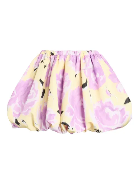 Patou elasticated-waist floral-print mini skirt Yellow SK11002465965
