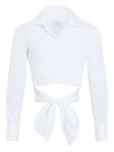 Patou long-sleeves knotted top White TO1680017001W