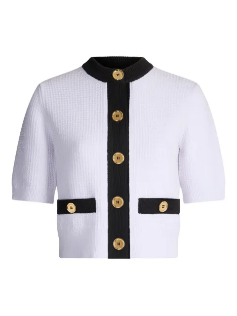 Patou collarless textured top White KN3388087001W