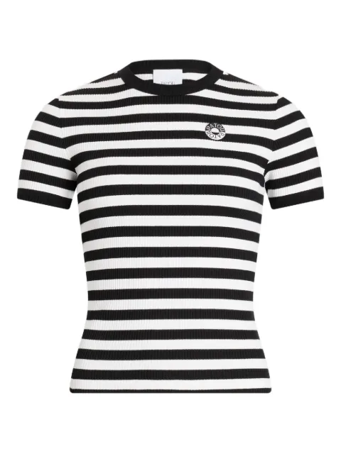 Patou striped-pattern T-shirt White JE23299665961