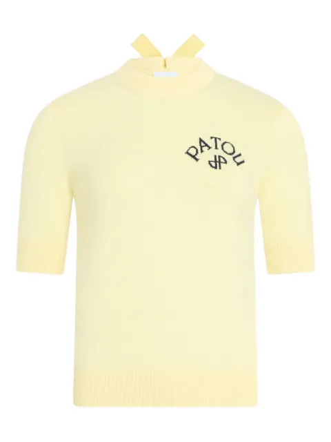Patou bow short-sleeved top Yellow KN3008045221Y