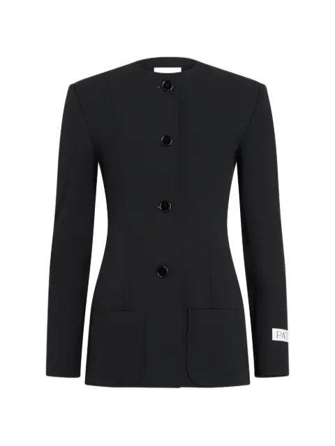 Patou collarless fitted jacket Black JA0670103999B