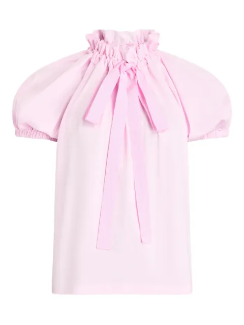 Patou ruffled tie-fastening top Pink JE1399999460P