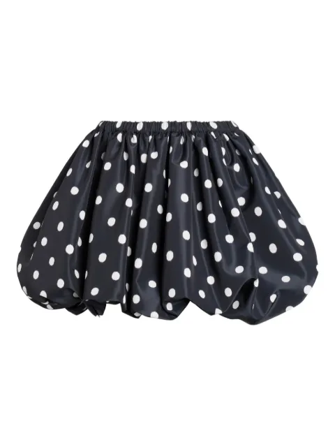Patou elasticated-waist polka-dot mini A-line skirt Black SK11002455963