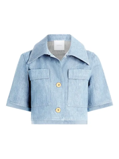 Patou short-sleeves cropped jacket Blue JA0480008663B