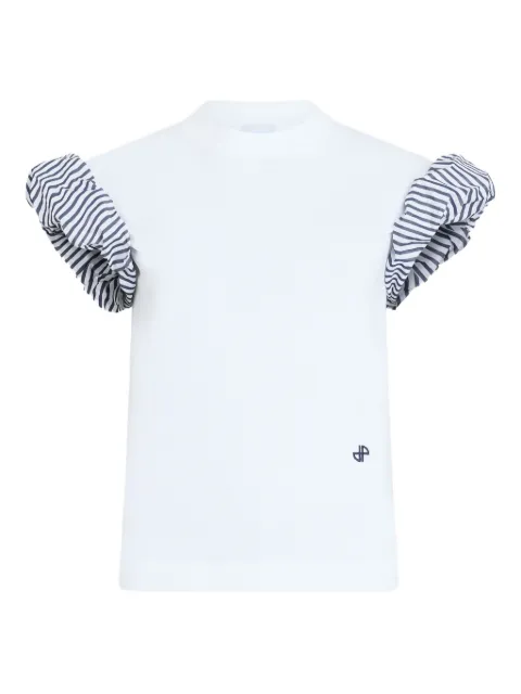 Patou striped-sleeves T-shirt White JE2259990001W
