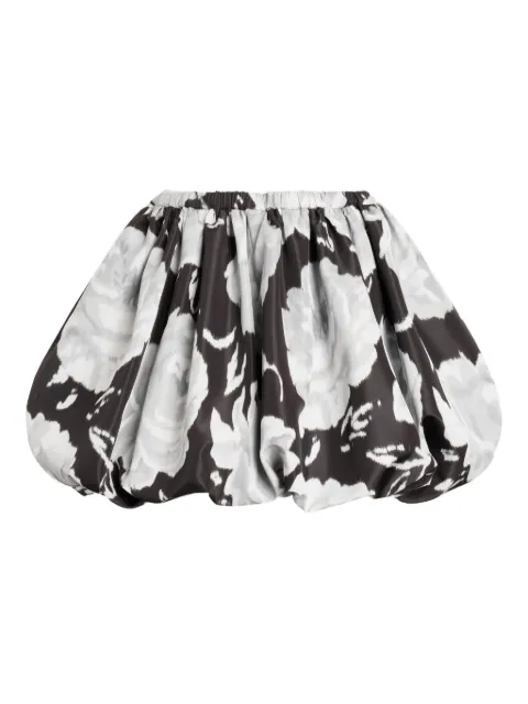 Patou elasticated-waist floral mini A-line skirt Black SK11002465966