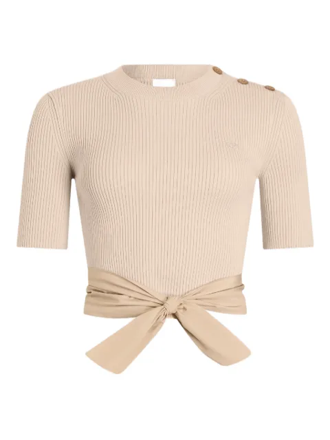 Patou knot buttoned T-shirt Neutrals KN3238090125B