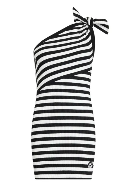 Patou one-shoulder mini dress Black JE23599665961