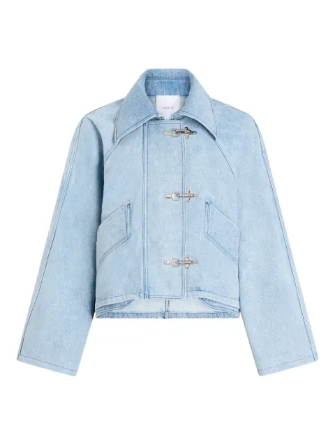 Patou oversized cropped jacket Blue OU0460008663B