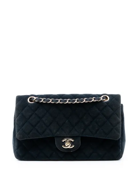 CHANEL Pre-Owned 2016-2017 Medium Classic Velvet Double Flap shoulder bag Blue O3SV4Q8VIWA82NRA