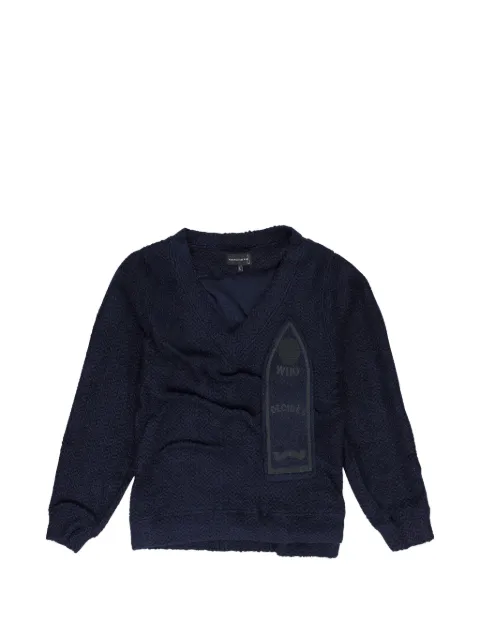 Who Decides War gathered sweatshirt Blue 1110100010FW24