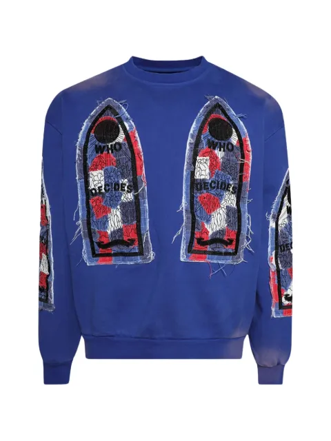 Who Decides War glory fabricated sweatshirt Blue 1110170010FW24
