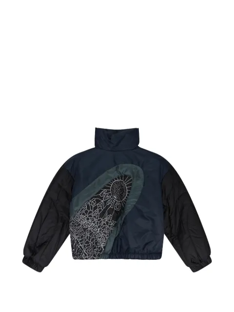 Who Decides War diagonal puffer jacket Blue 11300910010AW23