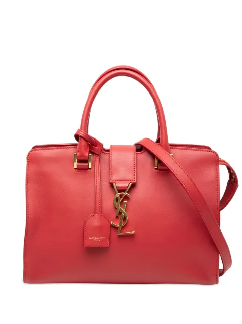 Saint Laurent Pre-Owned 2017 Baby Leather Monogram Downtown Cabas satchel Red J9OCH7VOMYV5V2GV
