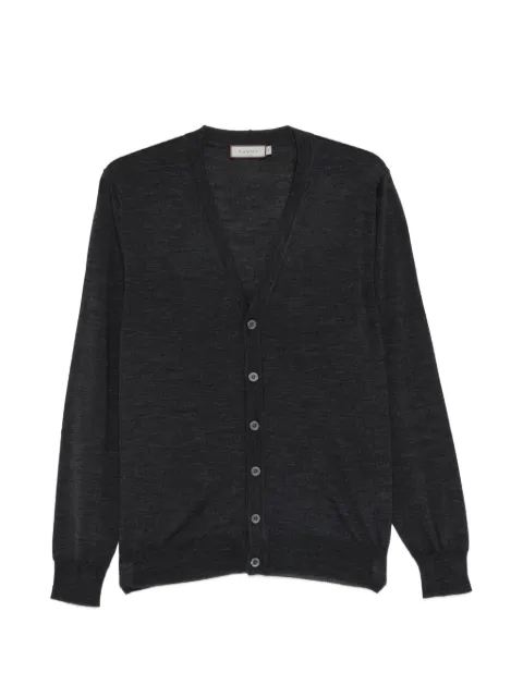 Canali V-neck button-fastening cardigan Grey C0007MK01149