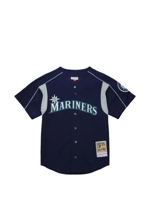 Mitchell & Ness 2003 Seattle Mariners buttoned short-sleeve shirt Blue ABPJ7114SMA03ISUMABL