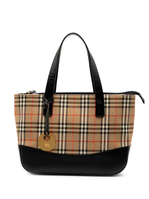 Burberry Pre-Owned 2000-2017 Haymarket Check Canvas tote bag Brown R4KRL5RKZEWCI4K0