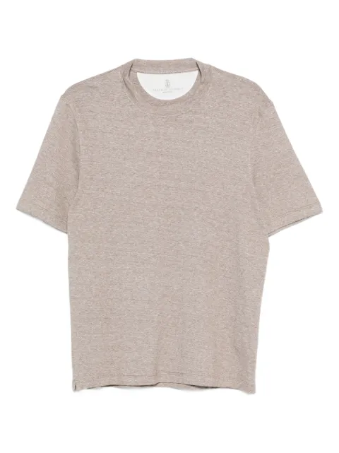 Brunello Cucinelli round-neck T-shirt Brown MW8351308C415