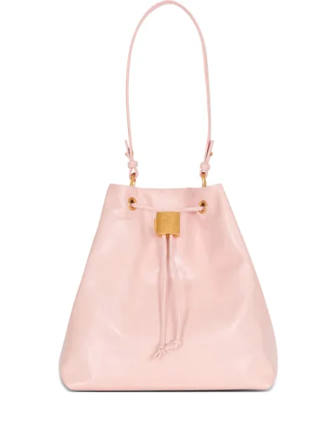 Balmain chain drawstring leather backpack Pink GN1GE036LMTE