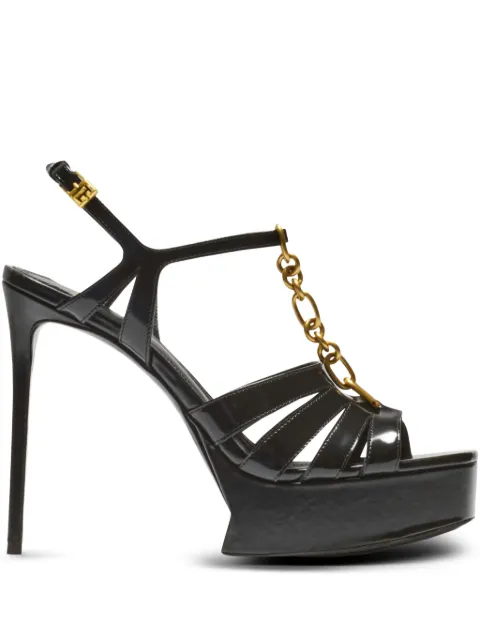 Balmain Sync platform sandals Black GN1UH198LNPX