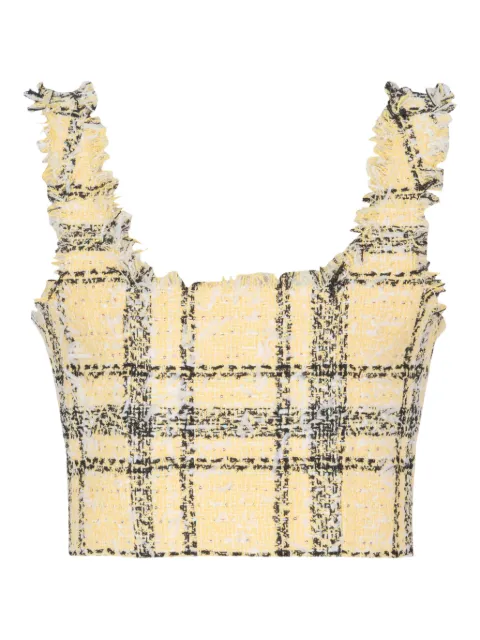 Balmain glittered tweed top Yellow GF1AB530XL73
