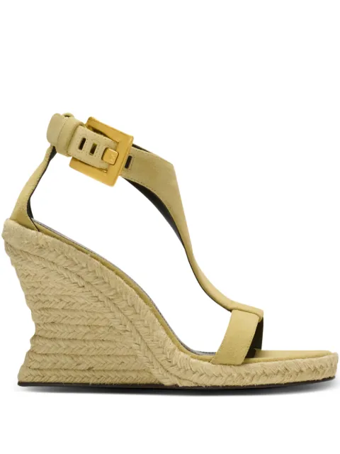 Balmain Anthem wedge espadrilles in suede Neutrals GN1UH204LCTA