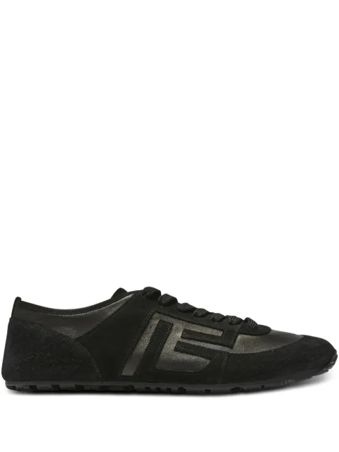 Balmain Racer 45 trainers in lambskin and suede Black GM1VI410LTNA