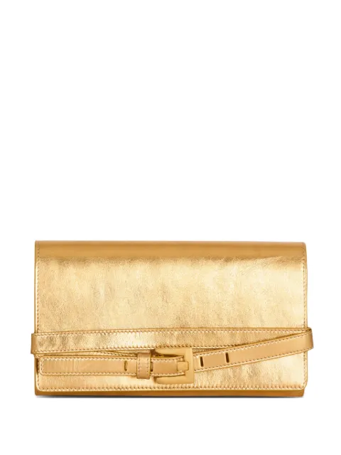 Balmain Shuffle wallet in lamé leather Gold GN1ON259LMLO