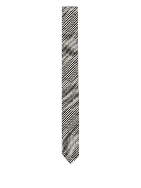 Balmain Prince of Wales print tie White GH1XM025WD31