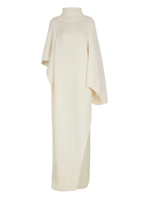 Balmain asymmetric knitted cape White FF0UF254KJ01