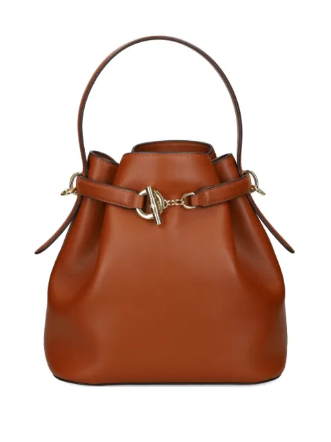 Lauren Ralph Lauren top-handle leather bucket bag Brown 431982787