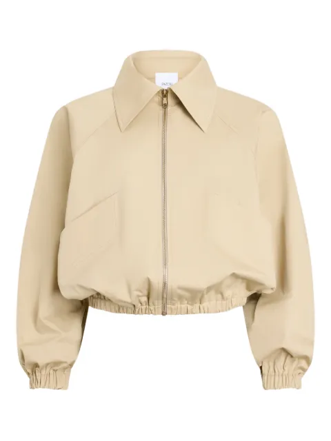 Patou zipped collared bomber jacket Neutrals OU0490244124B