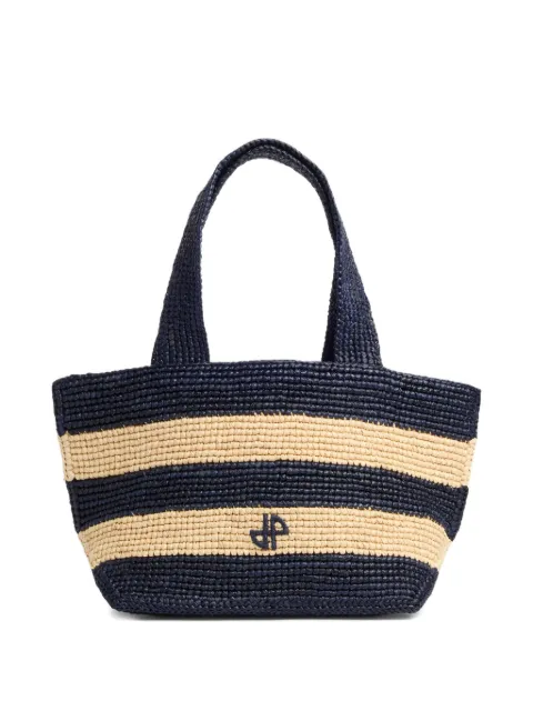 Patou PM Trapeze striped tote bag Blue AC13402155970