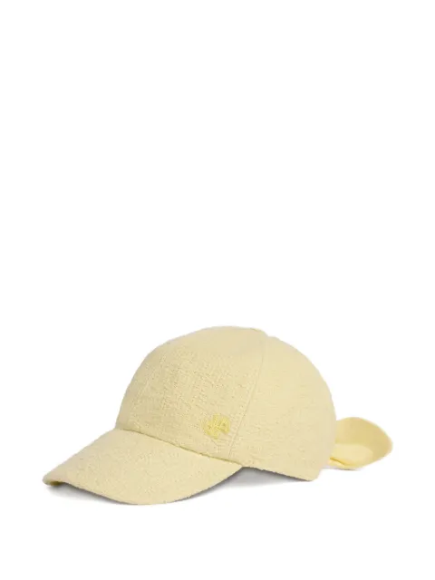 Patou logo-embroidered bow-detail cap Yellow AC1110241221Y