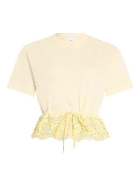 Patou lace-hem T-shirt Yellow JE2569999222Y