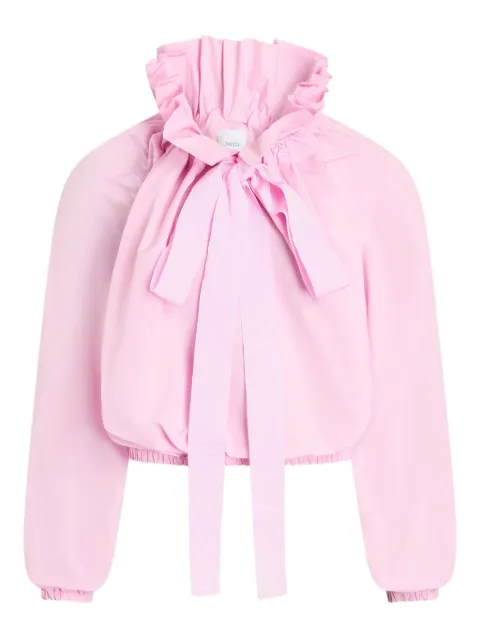 Patou ruffled tie-neck top Pink TO0170011457P